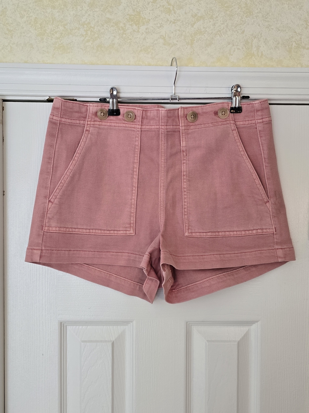 NWOT Pilcro Rose-Pink High Waist Cotton Shorts - 30